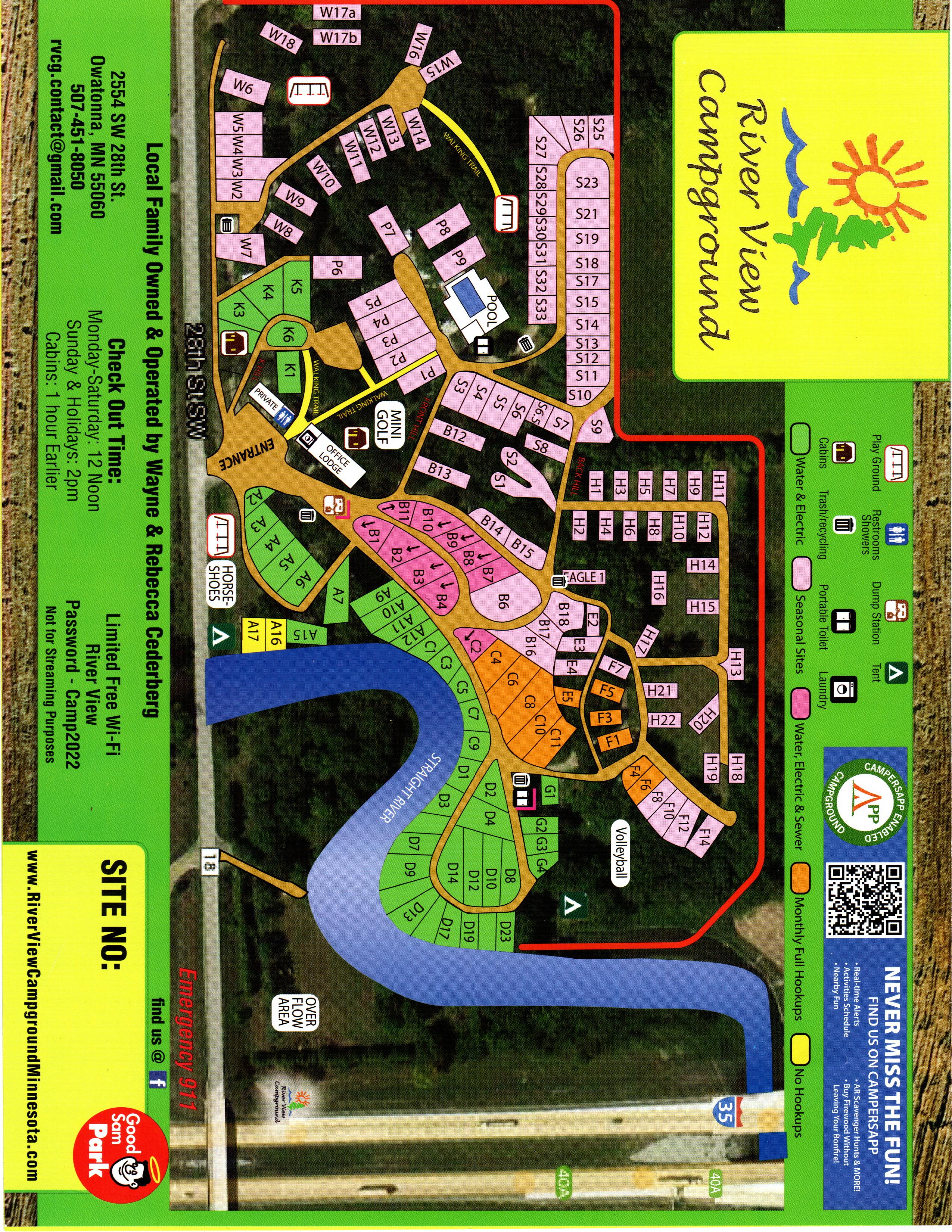 Riverview Campground map